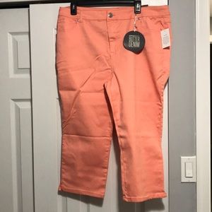 Avenue Denim Peach Capris - 20